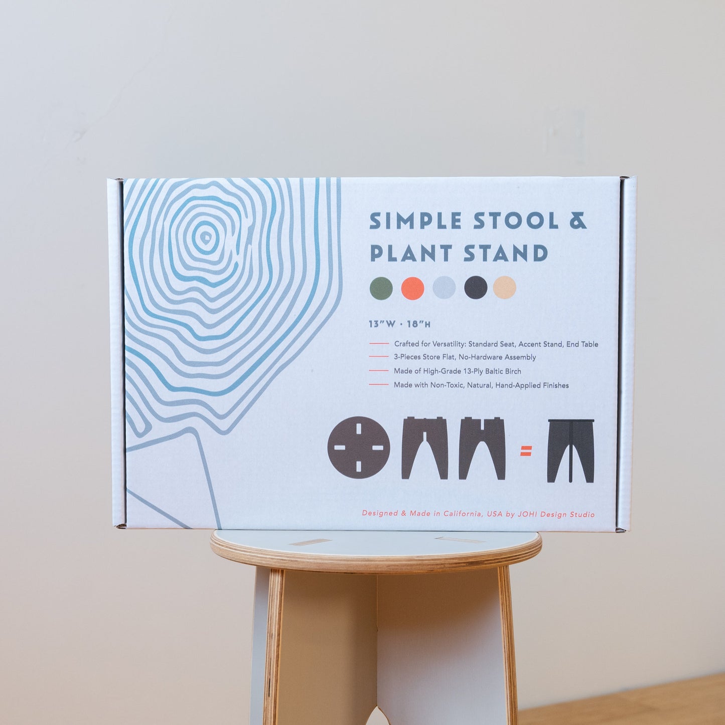 Simple Stool & Plant Stand – Tangerine