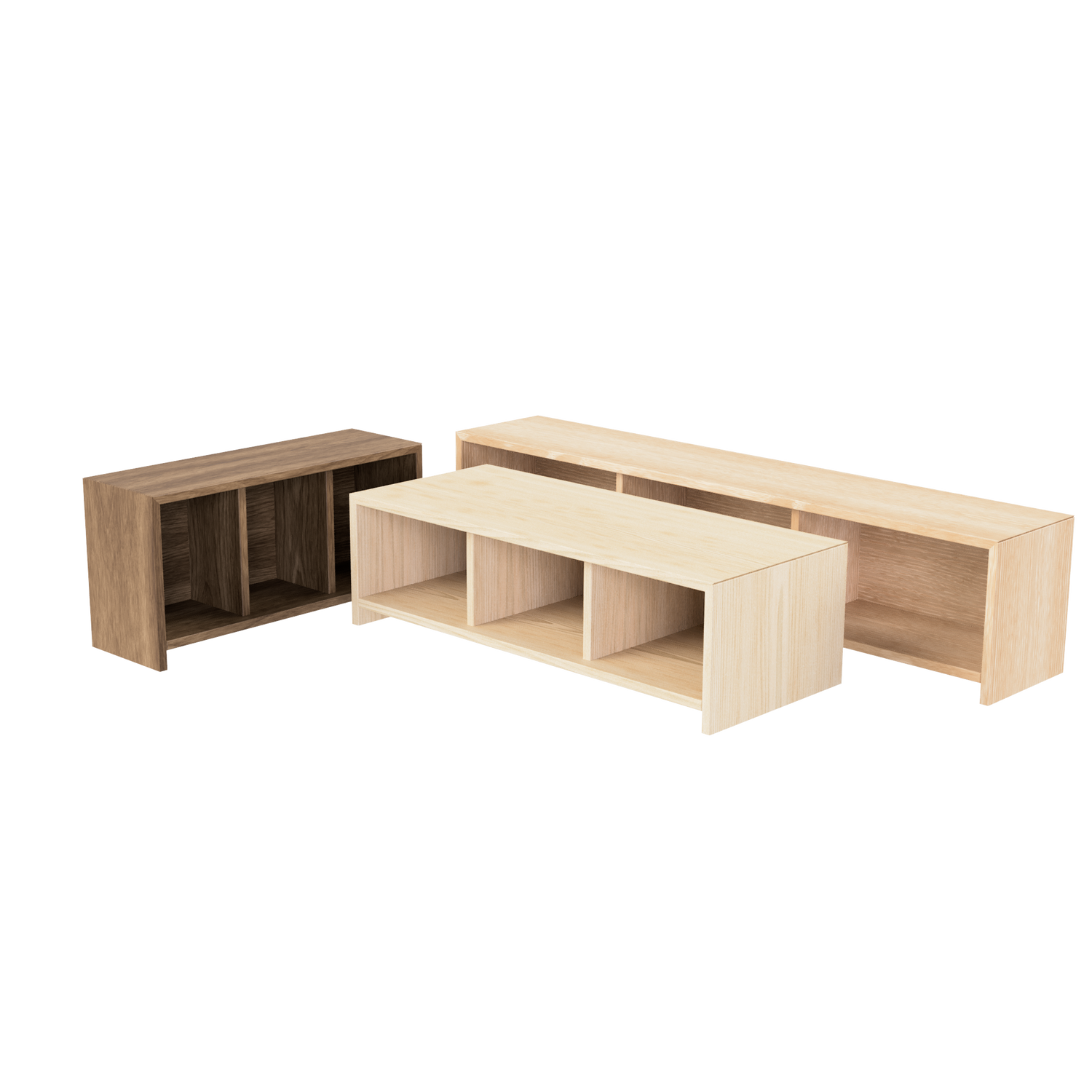 3-Cubby Storage Bench