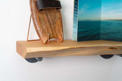 Floating Shelf – Live Edge, Monterey Cypress A2