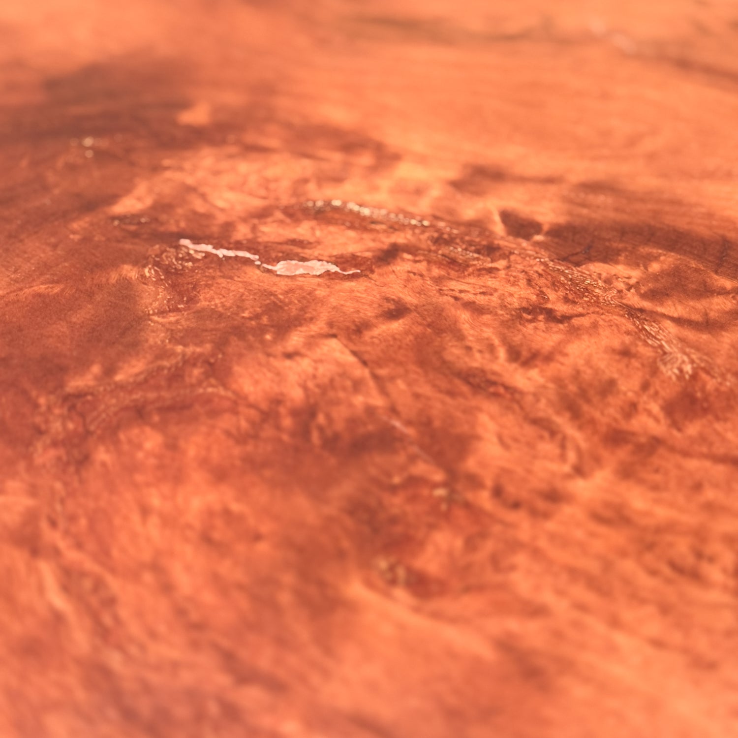 Close-up of Lychee wood with a copper fill