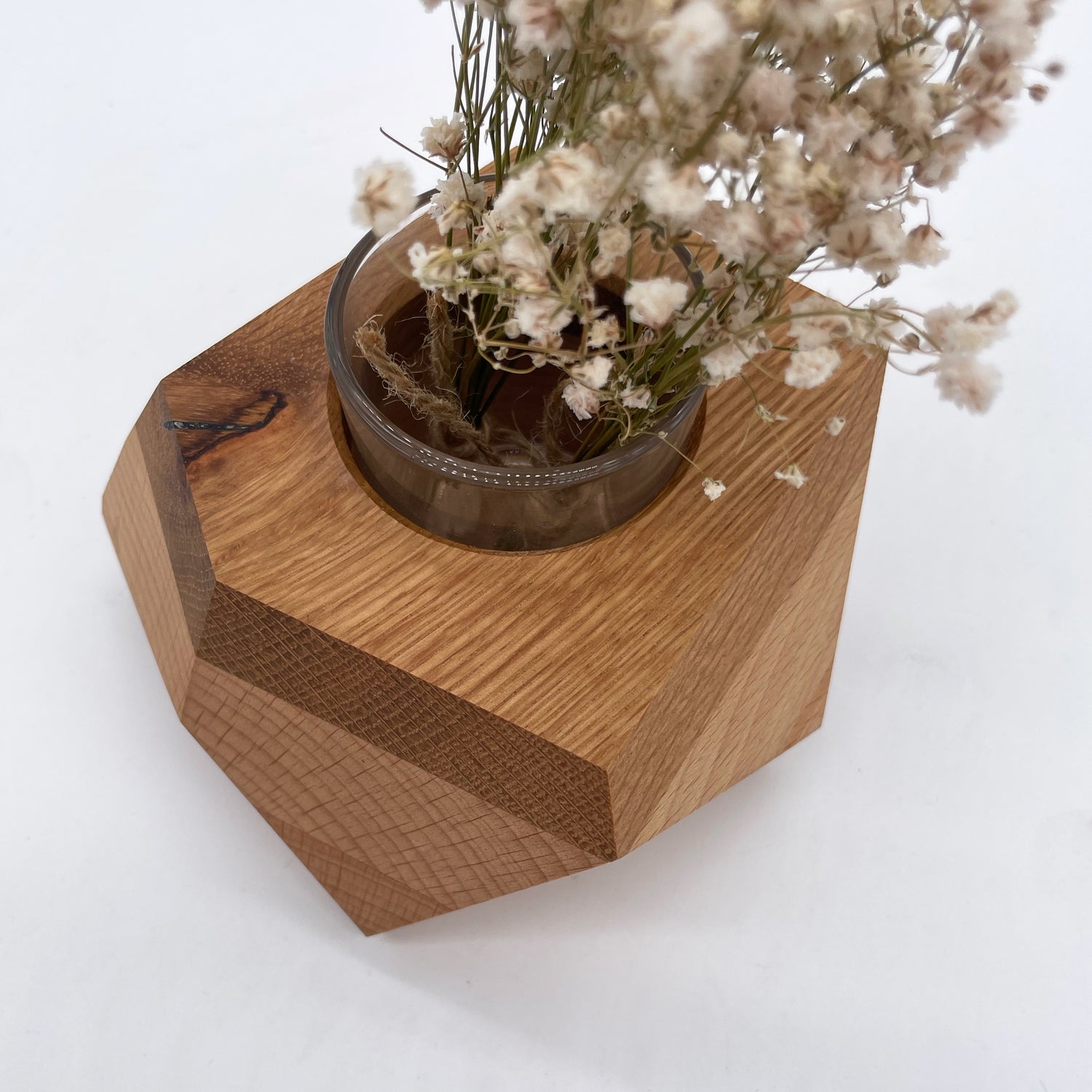 Geo Block Planter | White Oak + Beech